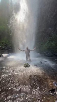 Nuang Falls: Majestic Plunge and Refreshing Dip into Nature's Embrace!